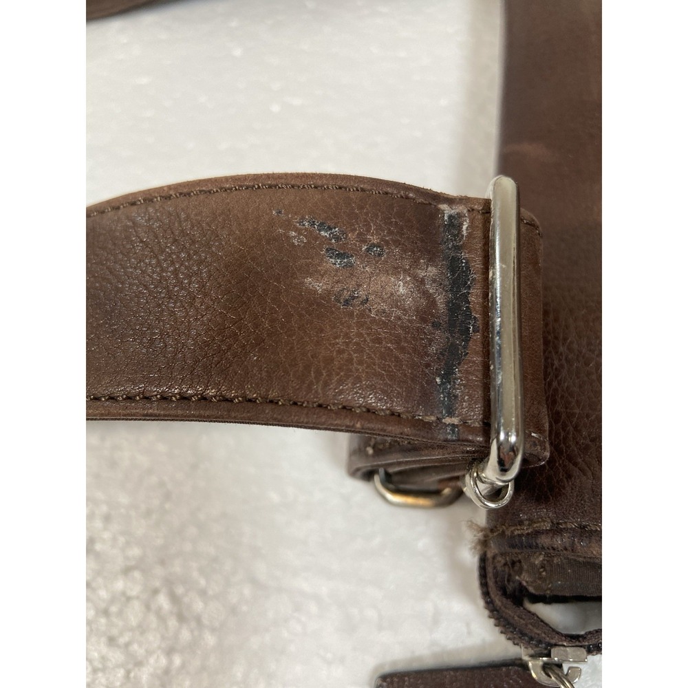 Vintage FOSSIL Brown Genuine Leather Crossbody Purse Handbag, Pre-Owned - Picture 6 of 17
